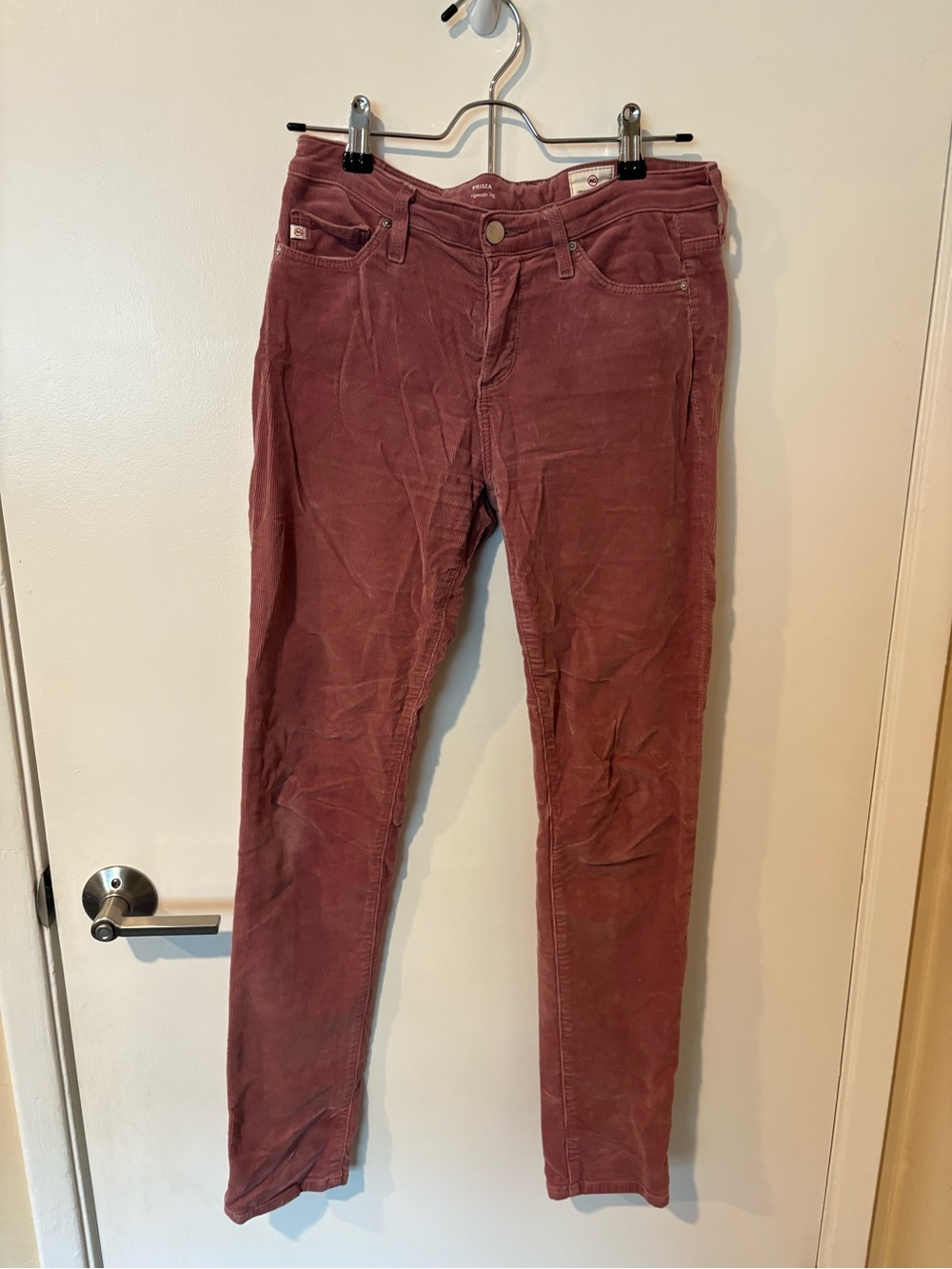 Women’s Slim Corduroy Jeans in Dusty Rose AG Adriano Goldschmied